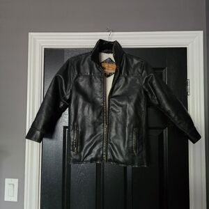 Kids Vintage Look  Distressed Vegan Leather Jacket